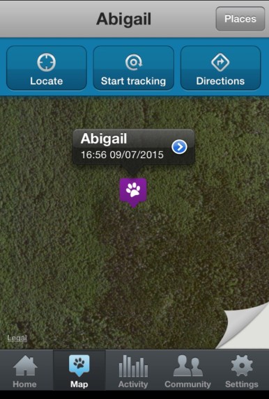 Abby's location about right in the middle of no where